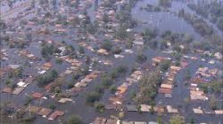 Picture of flooded homes